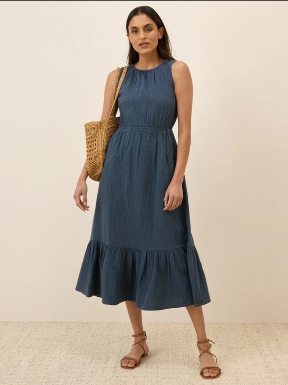 Pact Coastal Double Lined Gauze Dress Size XL